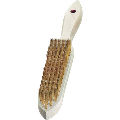 【CAINZ-DASH】ＬＥＳＳＭＡＮＮ社 剣先５行　木柄ハンドブラシ　真鍮線 107351【別送品】