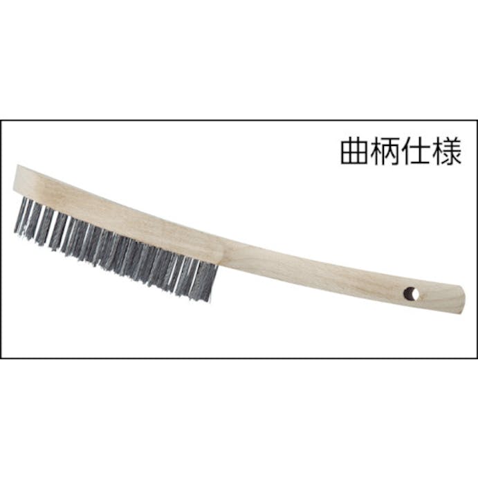 【CAINZ-DASH】ＬＥＳＳＭＡＮＮ社 剣先５行　木柄ハンドブラシ　真鍮線 107351【別送品】