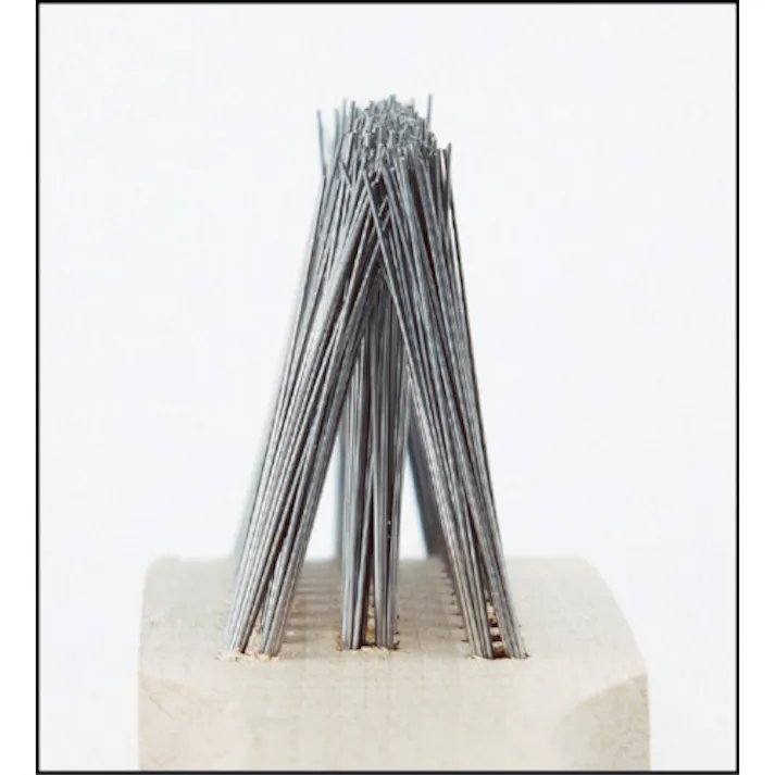 【CAINZ-DASH】LESSMANN社 3行リベット 木柄ハンドブラシ 真鍮メッキ線 120881【別送品】