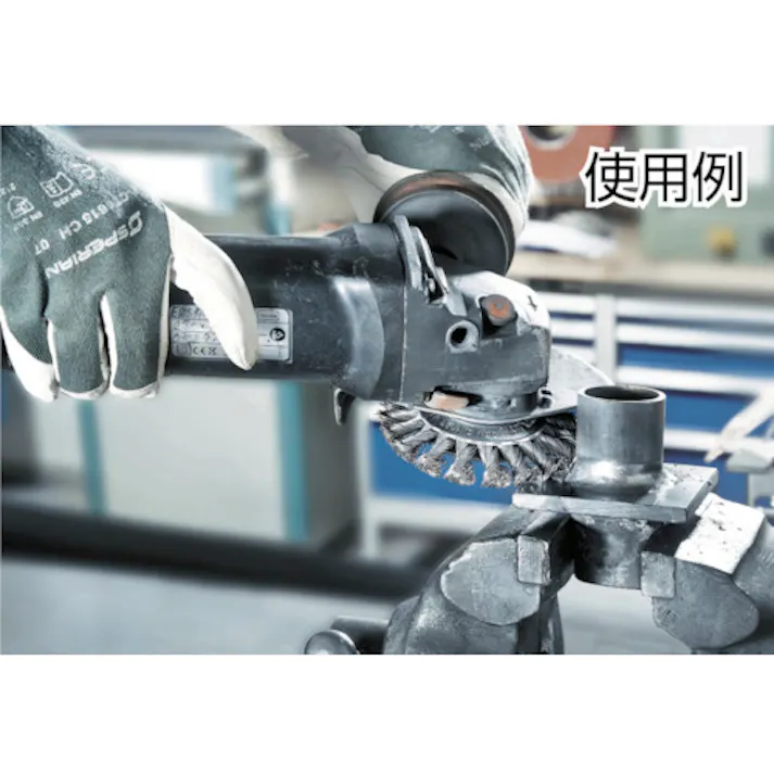 【CAINZ-DASH】LESSMANN社 ノットベベルブラシ Φ100 ステンレス線 0.5 471854【別送品】