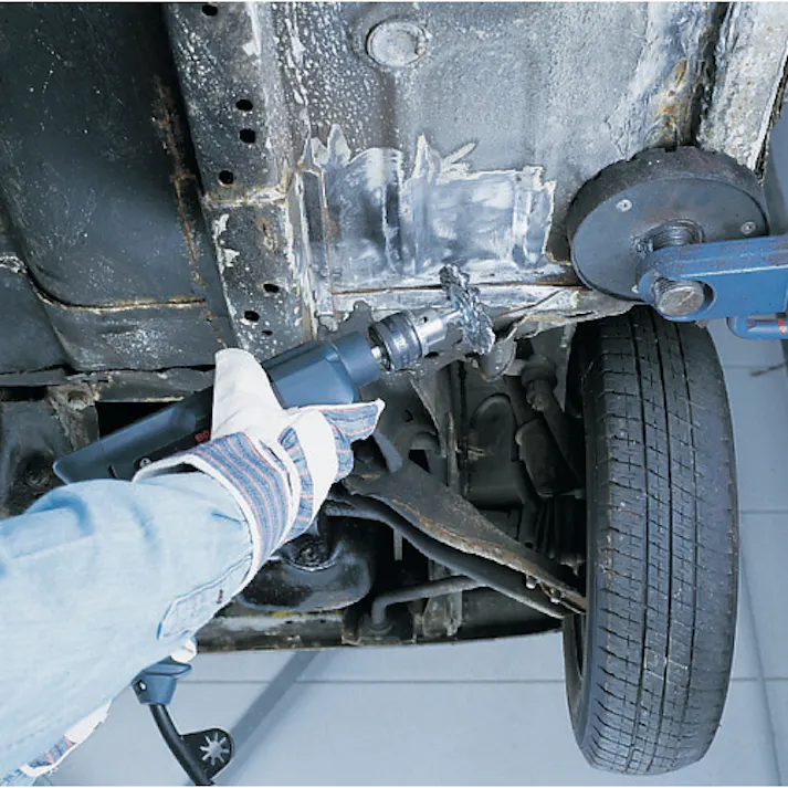 【CAINZ-DASH】LESSMANN社 軸付ホイルブラシ Φ75 高張度鋼線 0.5 417198【別送品】