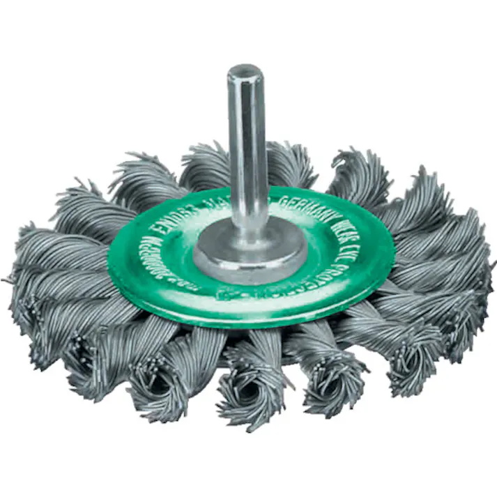 【CAINZ-DASH】LESSMANN社 軸付ホイルブラシ Φ75 ステンレス線 0.5 417398【別送品】