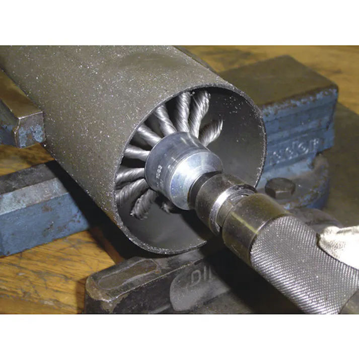 【CAINZ-DASH】LESSMANN社 軸付ノット型エンドブラシ Φ19 高張度鋼線 0.35 453278【別送品】