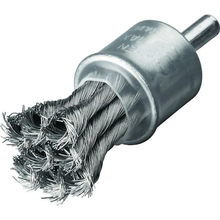 【CAINZ-DASH】LESSMANN社 軸付ノット型エンドブラシ Φ19 ステンレス線 0.25 453358【別送品】