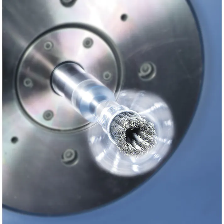 【CAINZ-DASH】LESSMANN社 軸付ノット型エンドブラシ Φ19 ステンレス線 0.25 453358【別送品】