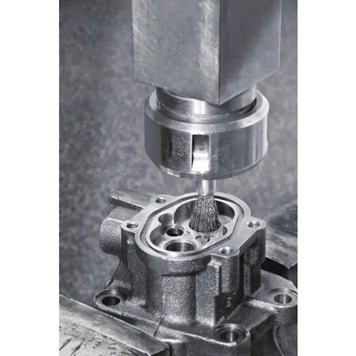 【CAINZ-DASH】LESSMANN社 軸付エンド型ブラシ ステンレス線0.2 Φ10 458341【別送品】