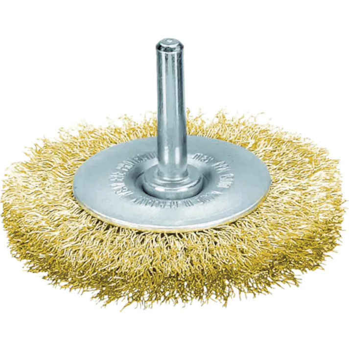 【CAINZ-DASH】LESSMANN社 軸付ホイルブラシ 真鍮メッキ鋼線 0.25 φ70 417752【別送品】