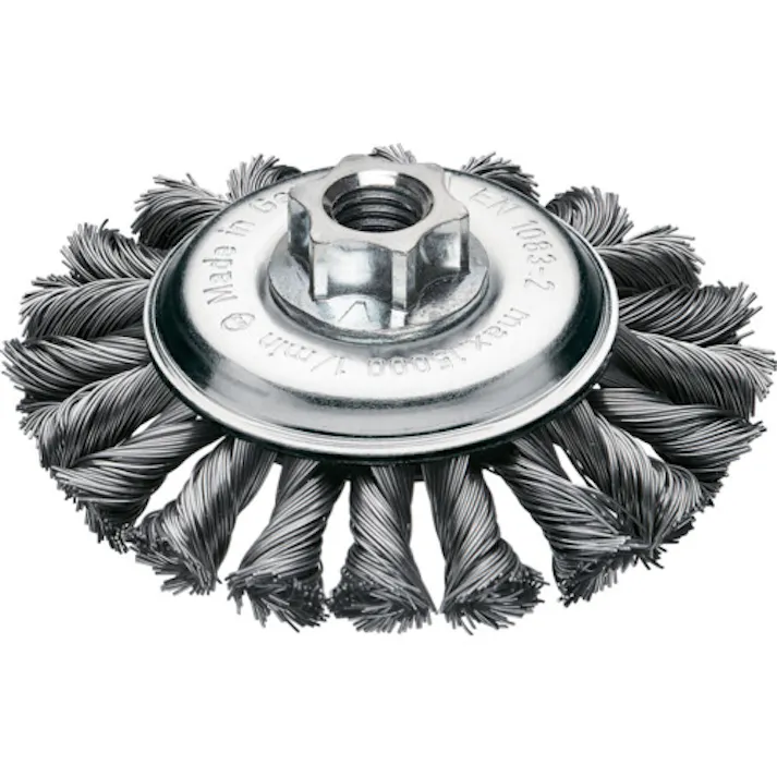 【CAINZ-DASH】LESSMANN社 左右逆ノットべベルブラシ Φ115 高張度鋼線 線径0.5 47225WJP【別送品】