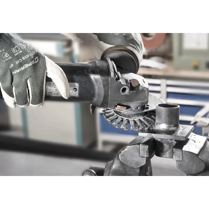 【CAINZ-DASH】LESSMANN社 XーLOCK ノットベベルブラシ Φ115 高張度鋼線 線径0.5 472.25X.JP【別送品】