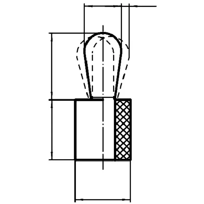 【CAINZ-DASH】ロームヘルド・ハルダー プレッシャー・ピン 圧入タイプ シール付 16×18L 22150.0140【別送品】