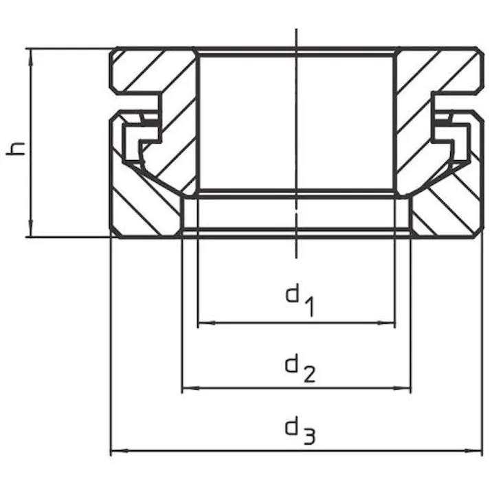 【CAINZ-DASH】ロームヘルド・ハルダー 円錐シート付球面ワッシャー 鋼 23050.0510【別送品】