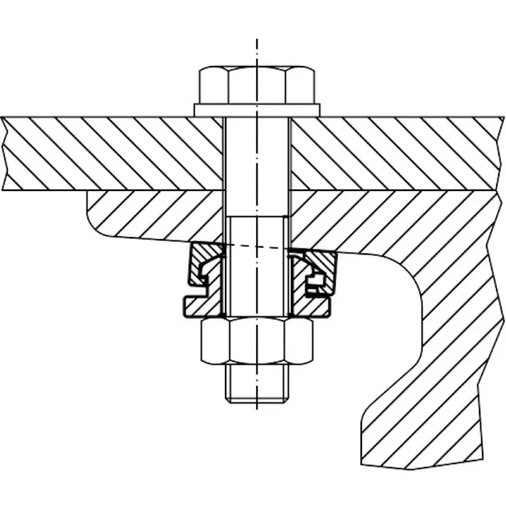 【CAINZ-DASH】ロームヘルド・ハルダー 円錐シート付球面ワッシャー 鋼 23050.0510【別送品】