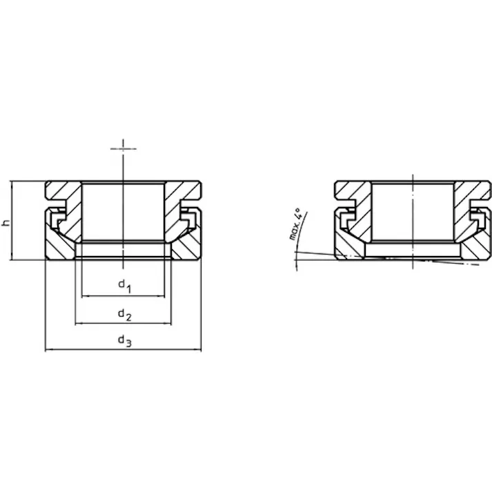 【CAINZ-DASH】ロームヘルド・ハルダー 円錐シート付球面ワッシャー 鋼 23050.0512【別送品】