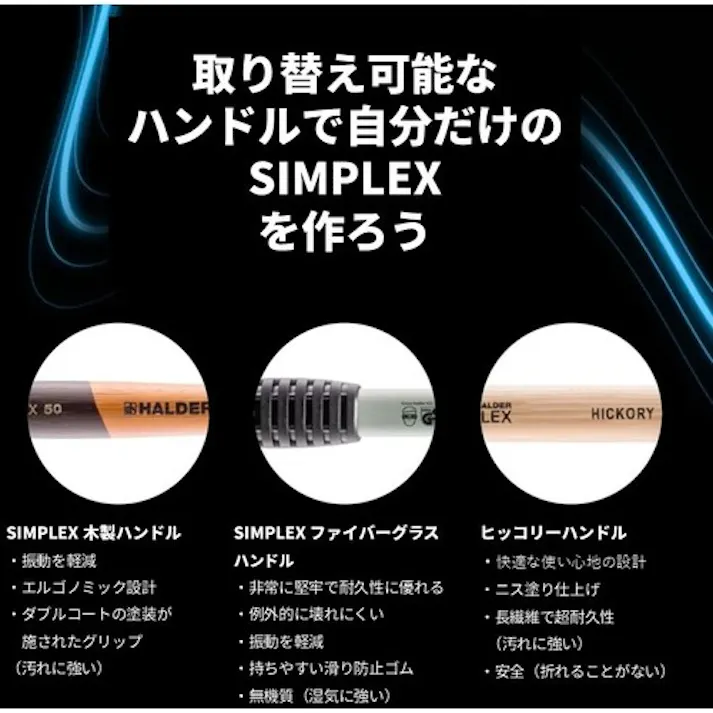 【CAINZ-DASH】ロームヘルド・ハルダー ハンマー用部品 シンプレックス用インサート ゴム複合材(黒) 頭径60mm 3202.060【別送品】