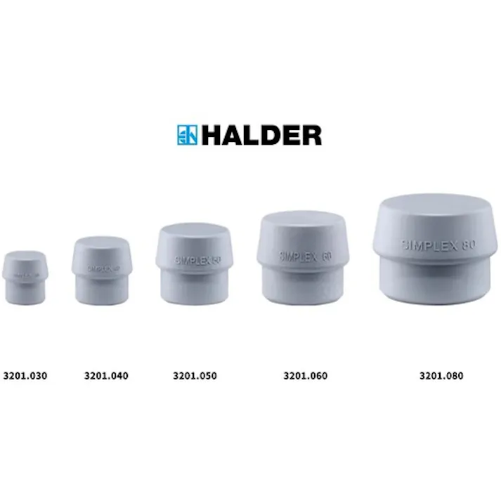 【CAINZ-DASH】ロームヘルド・ハルダー ハンマー用部品 SIMPLEX プラスチックハンマー用 交換用インサート 径(50)mm TPEミディアム(グレー) 3203.050【別送品】