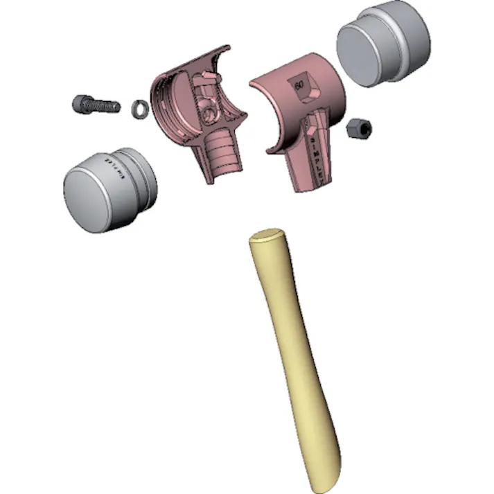 【CAINZ-DASH】ロームヘルド・ハルダー ハンマー用部品 シンプレックス用ハウジング 可鍛鋳鉄製 径60 3011.060【別送品】