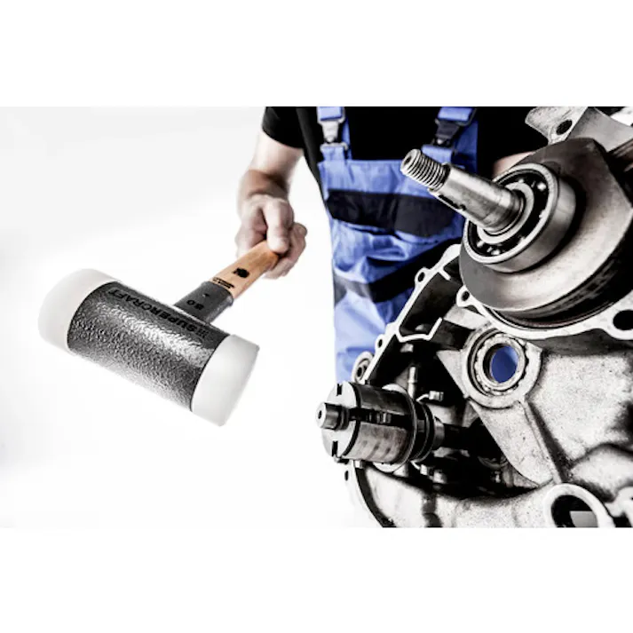 【CAINZ-DASH】ロームヘルド・ハルダー SUPERCRAFTショックレス 無反動ハンマー ヒッコリーハンドル 径(35)mm ナイロン(白) 3366.035【別送品】