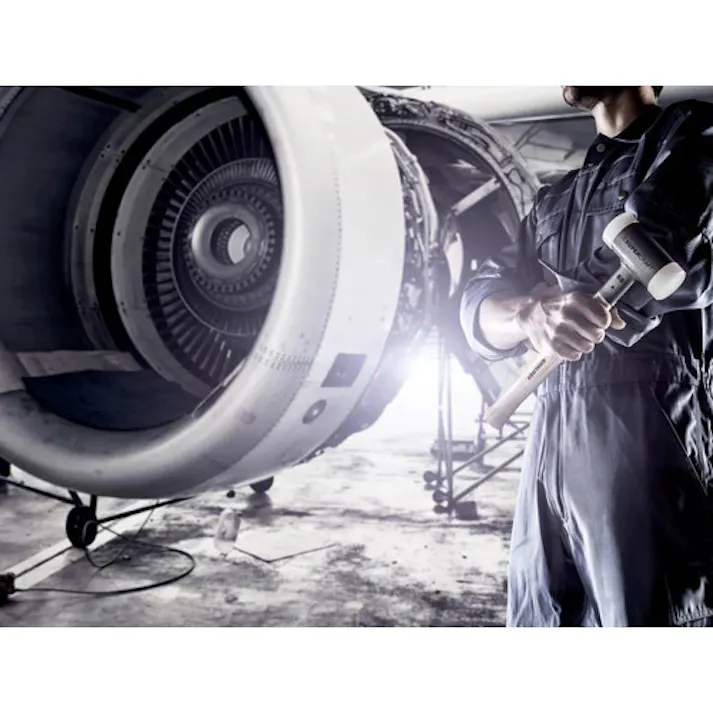 【CAINZ-DASH】ロームヘルド・ハルダー SUPERCRAFTショックレス 無反動ハンマー ヒッコリーハンドル 径(45)mm ナイロン(白) 3366.045【別送品】