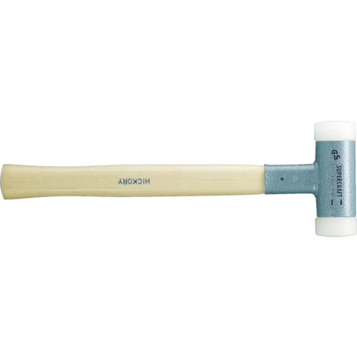 【CAINZ-DASH】ロームヘルド・ハルダー SUPERCRAFTショックレス 無反動ハンマー ヒッコリーハンドル 径(80)mm ナイロン(白) 3366.080【別送品】