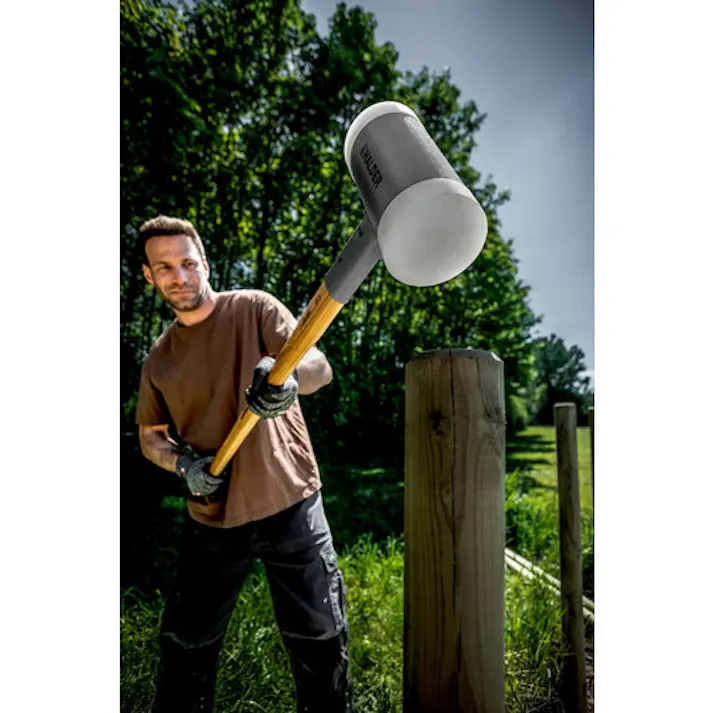 【CAINZ-DASH】ロームヘルド・ハルダー SUPERCRAFTショックレス 無反動スレッジハンマー ヒッコリーハンドル 径(80)mm ナイロン(白) 3366.081【別送品】