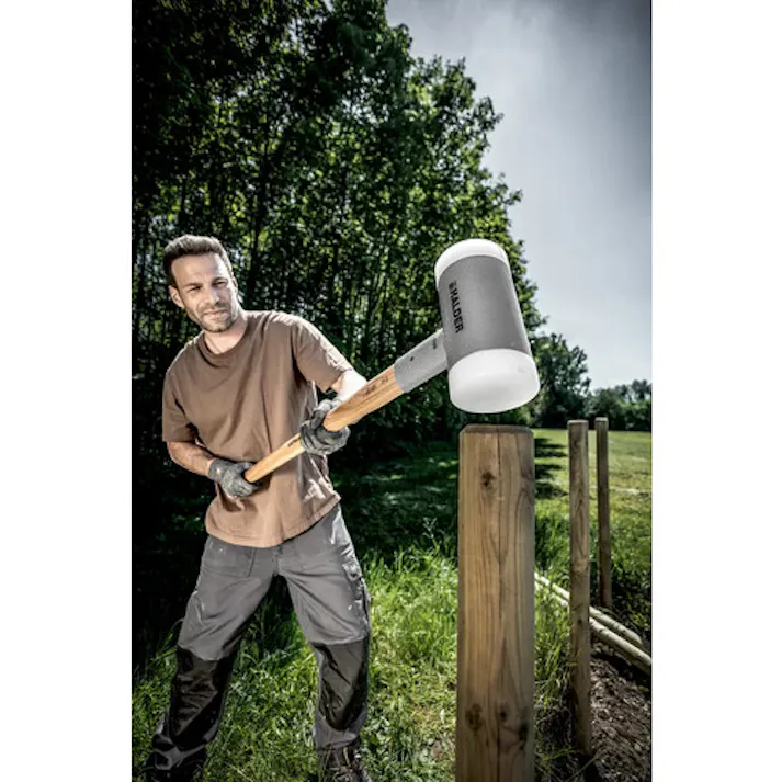 【CAINZ-DASH】ロームヘルド・ハルダー SUPERCRAFTショックレス 無反動スレッジハンマー ヒッコリーハンドル 径(80)mm ナイロン(白) 3366.081【別送品】