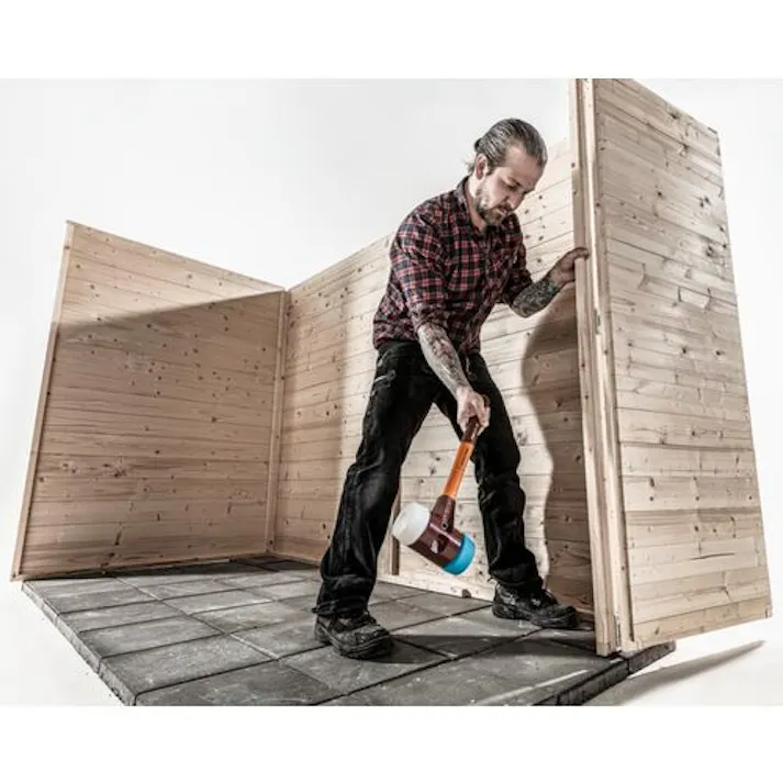 【CAINZ-DASH】ロームヘルド・ハルダー SIMPLEXハンマー TPEソフト/ スーパープラスティック 鋳鉄製ハウジングと高級木製ハンドル 径50mm 全長370mm 3017.050【別送品】