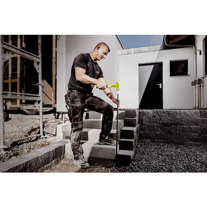 【CAINZ-DASH】ロームヘルド・ハルダー SUPERCRAFTショックレス 無反動ハンマー 強化スチール製ハンドル(蛍光色塗装) 径(60)mm ナイロン(白) 3377.160【別送品】