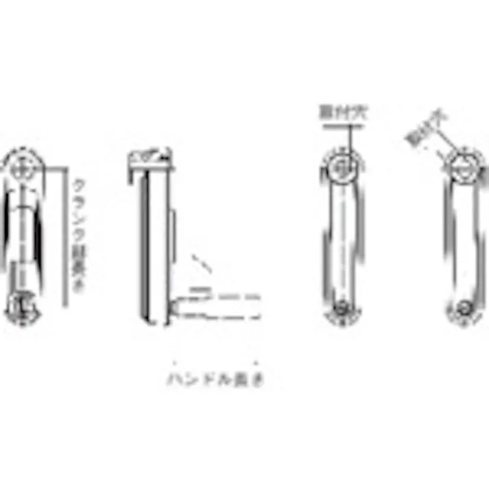 【CAINZ-DASH】ロームヘルド・ハルダー 機械用ハンドル クランクハンドル ハンドル折りたたみ可 シルバー 取付穴(mm):Φ10 24331.0005【別送品】