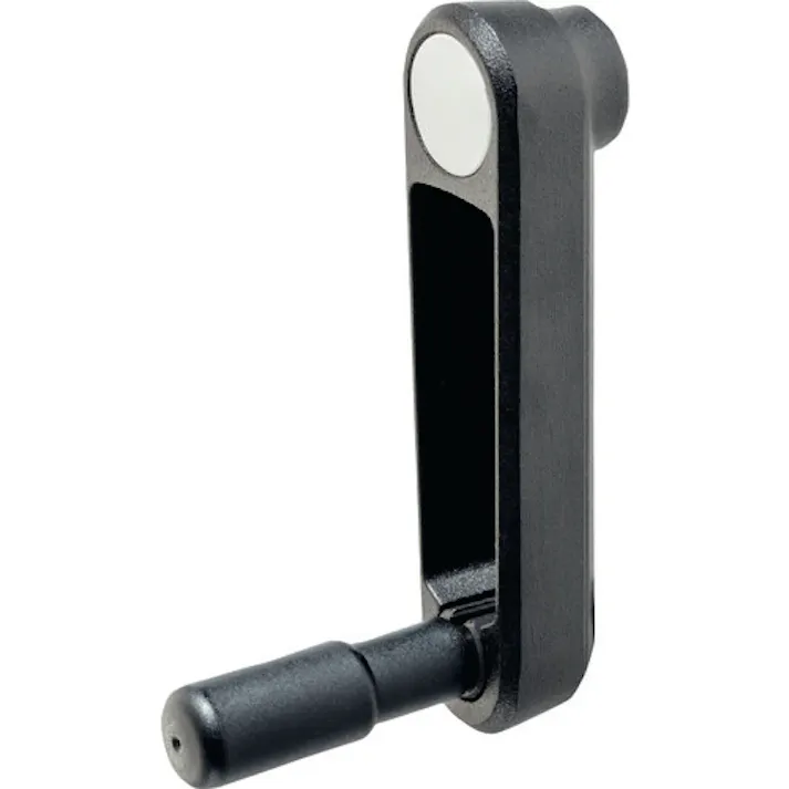 【CAINZ-DASH】ロームヘルド・ハルダー 機械用ハンドル クランクハンドル ハンドル折りたたみ可 ブラック 取付穴(mm):Φ12 24331.0110【別送品】