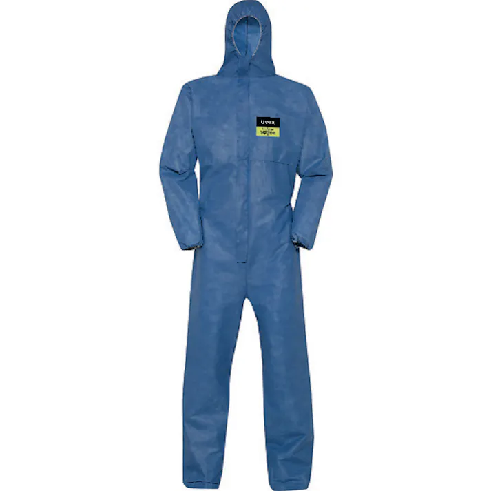 【CAINZ-DASH】UVEX社 化学防護服 5/6 エアー 7448 ブルー L 8997611【別送品】