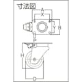 【CAINZ-DASH】テンテキャスター 重荷重用高性能旋回キャスター“ＤＥＬＴＡ”（ウレタン車輪）　φ２００　自在式（方向ロック付）　 3641ITP200P63 CONVEX【別送品】