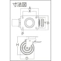 【CAINZ-DASH】テンテキャスター 重荷重用高性能旋回キャスター“ＤＥＬＴＡ”（ウレタン車輪）　φ１２５自在式（トータルロック付）　 3642ITP125P63 CONVEX【別送品】