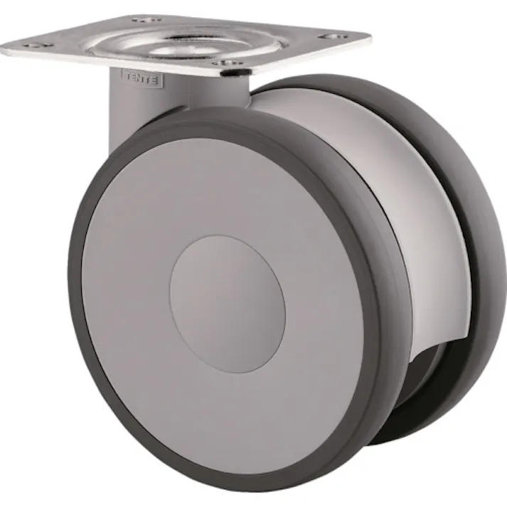 【CAINZ-DASH】テンテキャスター 高性能旋回双輪キャスター“LINEA”(ウレタン車輪) φ125 自在式 5940UAP125P63【別送品】