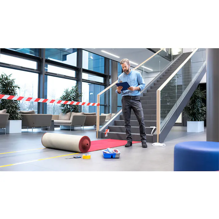 【CAINZ-DASH】テサテープ ラインテープ テサ58131 赤/白 50mmx66m 58131-50-66【別送品】