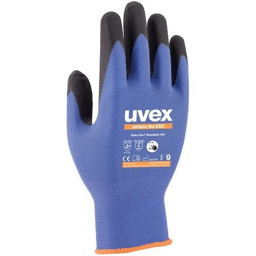 UVEX社 ニトリル背抜き手袋 アスレティック ライトESD XL 6003570 ニトリルゴム背抜き手袋 UVEX社 ニトリル背抜き手袋 アスレティック ライトESD XL 6003570 ニトリルゴム背抜き手袋