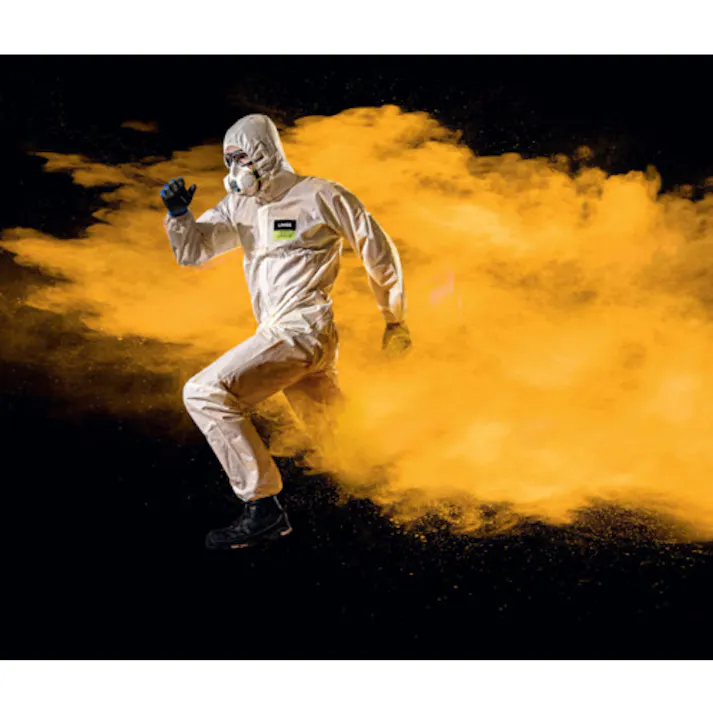 【CAINZ-DASH】UVEX社 化学防護服 5/6 エアー 7457 ホワイト S 9817309【別送品】