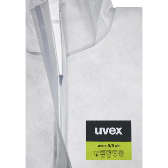 【CAINZ-DASH】UVEX社 化学防護服 5/6 エアー 7457 ホワイト L 9817311【別送品】