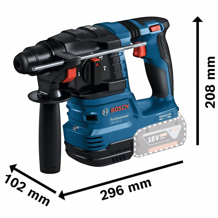 BOSCH コードレスハンマードリル 18V GBH18V-22 バッテリー2個付