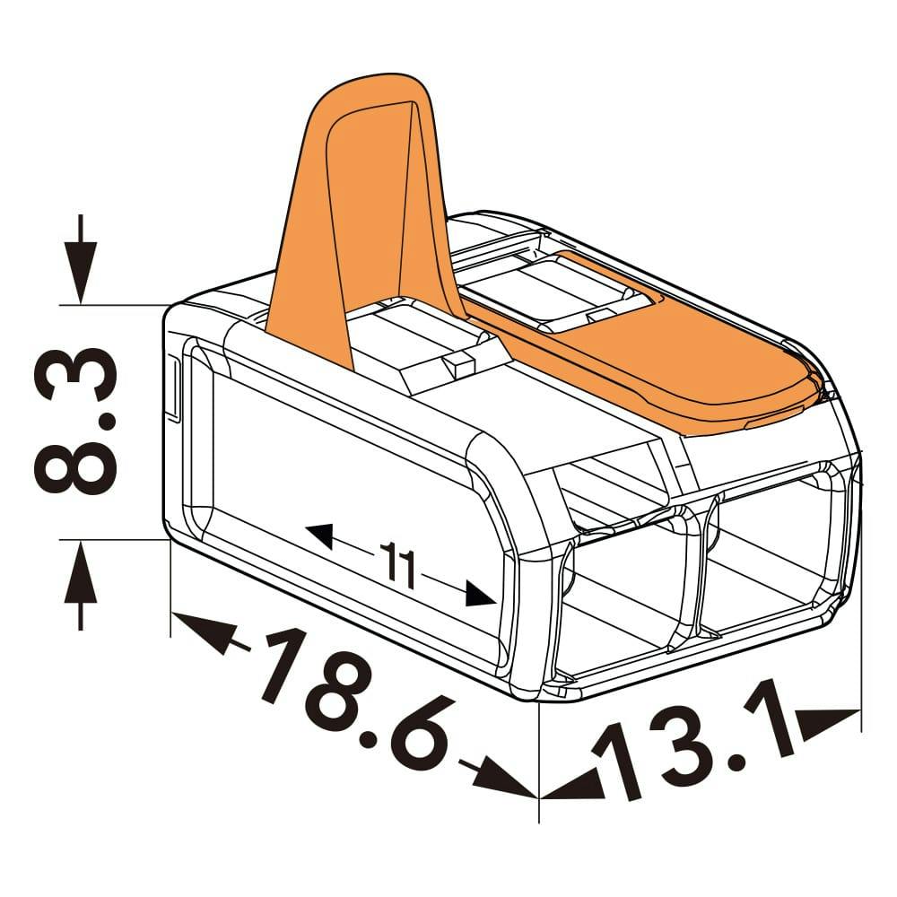 ワゴ ワンタッチコネクター 2極用 WFR-2BP 10個入 | リフォーム用品