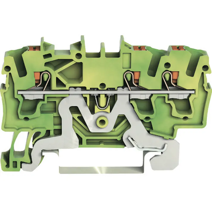 【CAINZ-DASH】ワゴジャパン プッシュボタン操作タイプ スプリング式アース端子台2202シリーズ3線式用 2202-1307-PK【別送品】