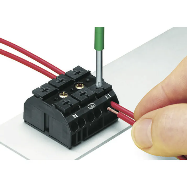 【CAINZ-DASH】ワゴジャパン スプリング式中継端子台 WTBシリーズ 4線式4極 (10個入) WTB30-4【別送品】