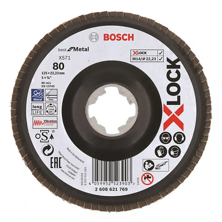 BOSCH X-LOCK 研磨ディスク 125mm G80ベント 2608621769