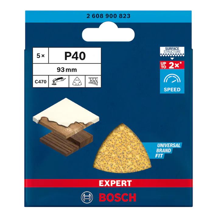 BOSCH デルタサンダーペーパー C470 #40 2608900823 5枚入