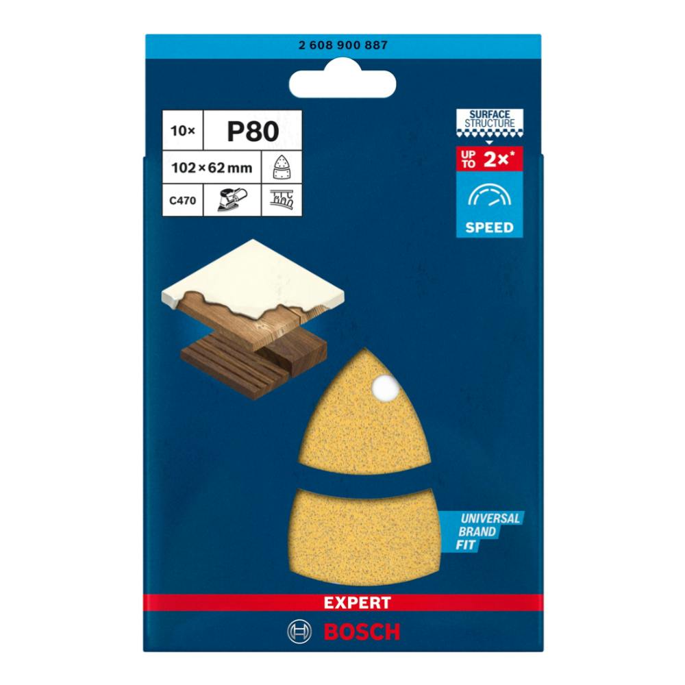 BOSCH マルチサンダーペーパー C470 #80 2608900887 10枚入