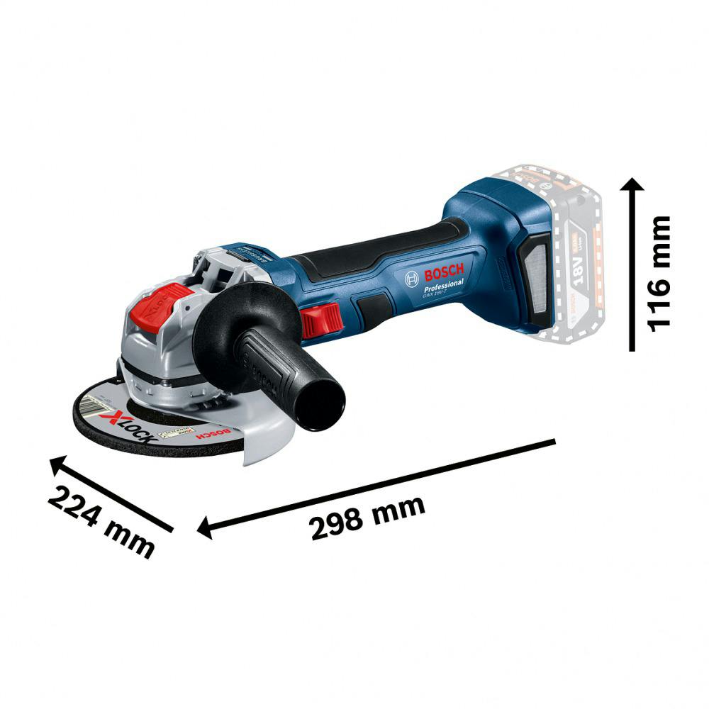 BOSCH コードレスディスクグラインダー 18V X-LOCK GWX18V-7 バッテリ1