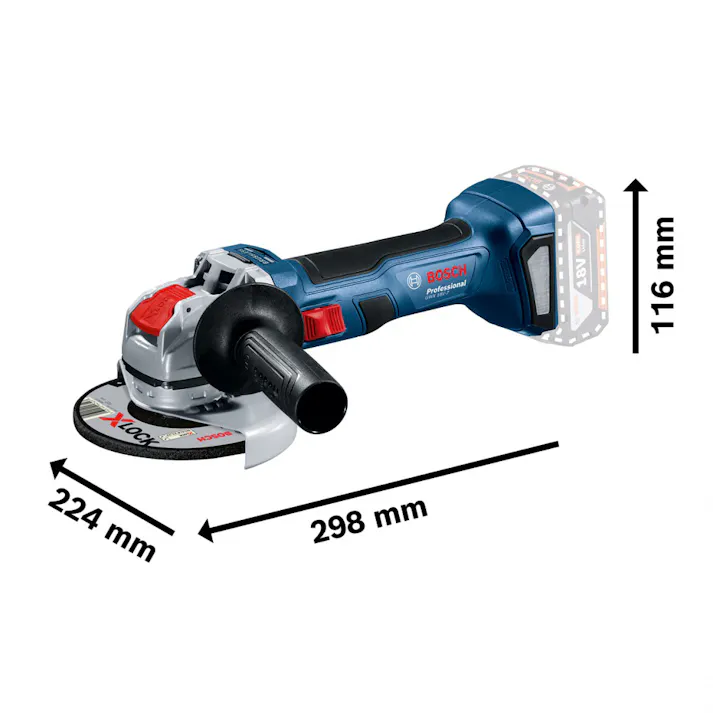 BOSCH コードレスディスクグラインダー 18V X-LOCK GWX18V-7 バッテリ1個付