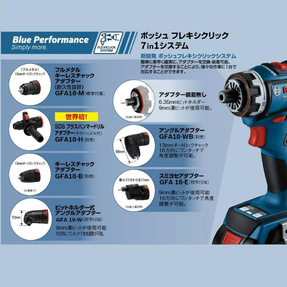 BOSCH コードレスマルチドライバードリル 18V GSR18V-90FC バッテリー2