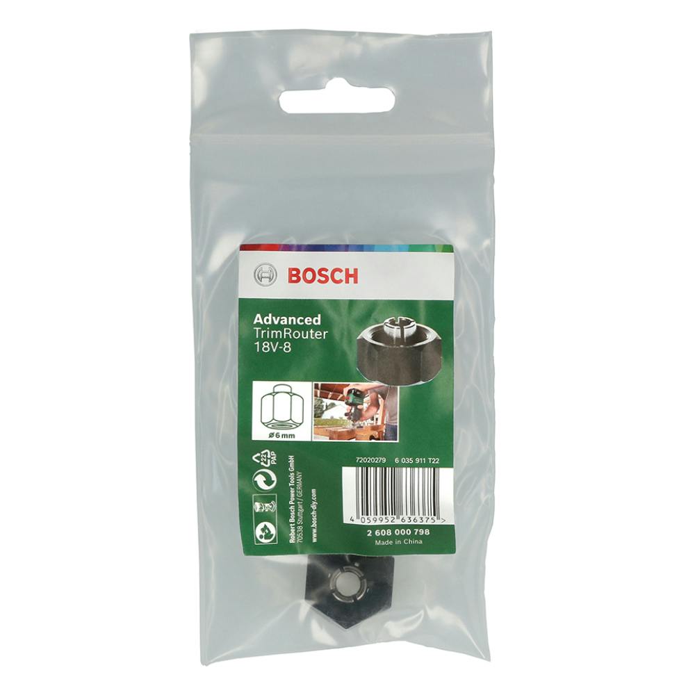BOSCH コレットナットセット 6mm+ロックナット 2608000798 トリマー・ルーター・電気カンナ BOSCH コレットナットセット 6mm+ロックナット 2608000798 トリマー・ルーター・電気カンナ