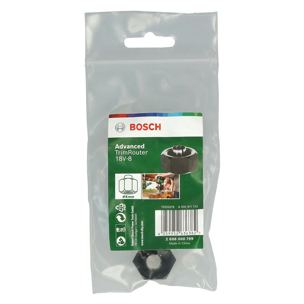 BOSCH コレットナットセット 8mm+ロックナット 2608000799 トリマー・ルーター・電気カンナ BOSCH コレットナットセット 8mm+ロックナット 2608000799 トリマー・ルーター・電気カンナ