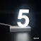 LED文字 マグネット式【数字5】高さ100mm